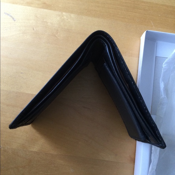 Black Leather wallet with logo - Picture 3 of 6